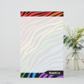 Papeterie Papier à lettres Zebra Print Rainbow Mix (Debout devant)