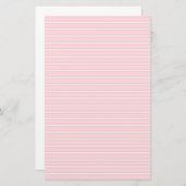 Papeterie Papier à papier à lettres rayé rose et blanc paste (Devant / Derrière)