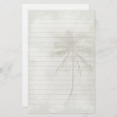 Papeterie Papier à papier à motif en palmier - couleur sable (Devant / Derrière)
