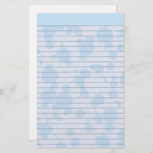 Papeterie Papier à papier à rayures bleu (Devant / Derrière)