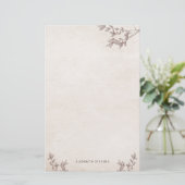 Papeterie Papier à papier ancien en arbre rustique personnal (Debout devant)