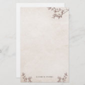 Papeterie Papier à papier ancien en arbre rustique personnal (Devant / Derrière)