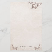 Papeterie Papier à papier ancien en arbre rustique personnal (Devant)