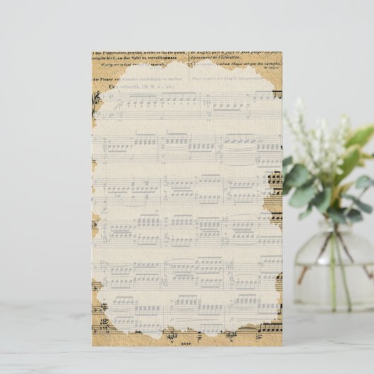 Papeterie Papier à papier de musique ancienne (Debout devant)