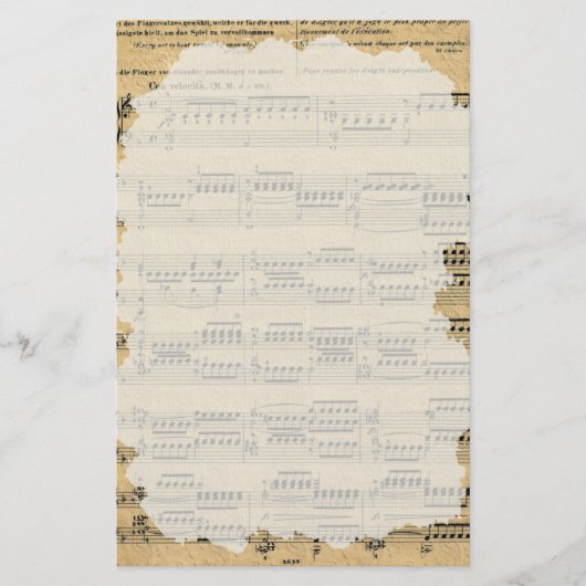 Papeterie Papier à papier de musique ancienne (Devant)