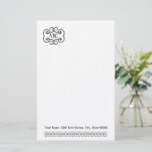 Papeterie Papier à papier / Monogramme couleur blanche (Debout devant)