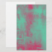 Papeterie Papier à papier pour album rose et vert Abstrait G (Devant / Derrière)