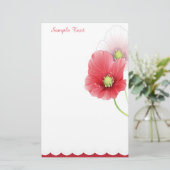 Papeterie Papier À Papier Rouge Et Rose (Debout devant)