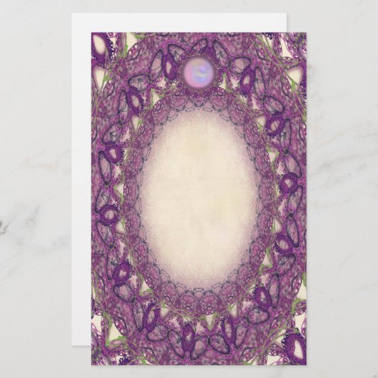 Papeterie Papier à papillon violet fin (Devant / Derrière)