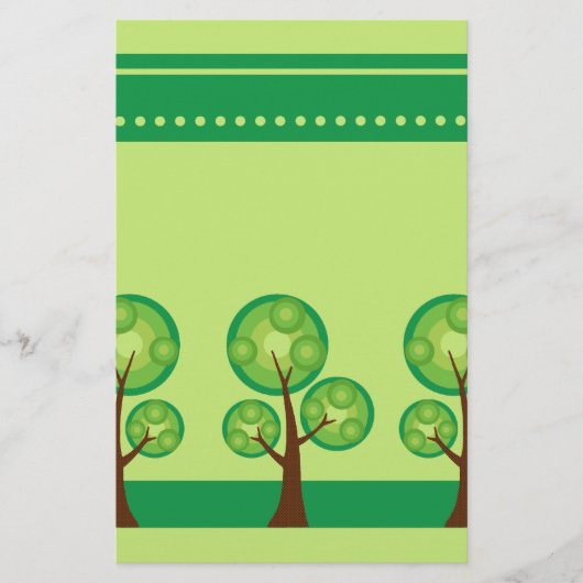 Papeterie Papier à rebut Arbres rétro (Devant)