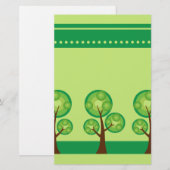 Papeterie Papier à rebut Arbres rétro (Devant / Derrière)