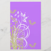 Papeterie Papier à rebut floral violet (Devant)