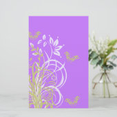 Papeterie Papier à rebut floral violet (Debout devant)