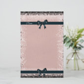 Papeterie Papier Antique Vieux Papier Rose Black Vaches (Debout devant)