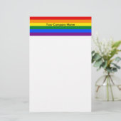 Papeterie Papier avec drapeau Rainbow LGBT (Debout devant)