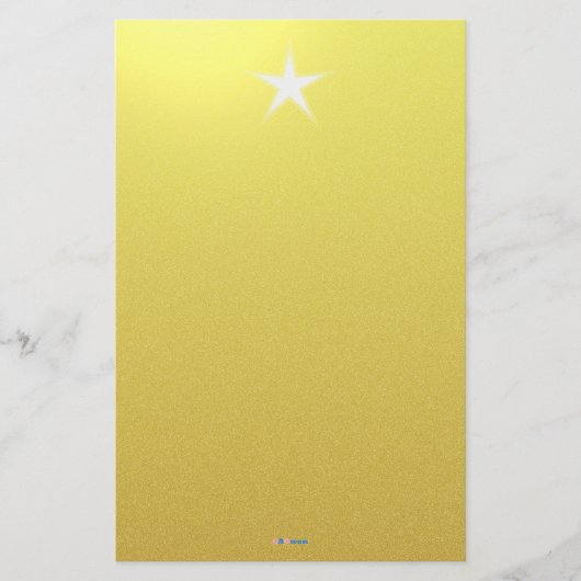 Papeterie Papier blanc d'or d'étoile (Devant)