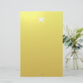 Papeterie Papier blanc d'or d'étoile (Debout devant)