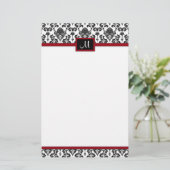 Papeterie Papier Damask noir (Debout devant)