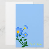 Papeterie Papier de conception de fleurs (Devant / Derrière)