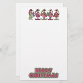 Papeterie Papier de Noël de la Béaire mignonne (Devant / Derrière)