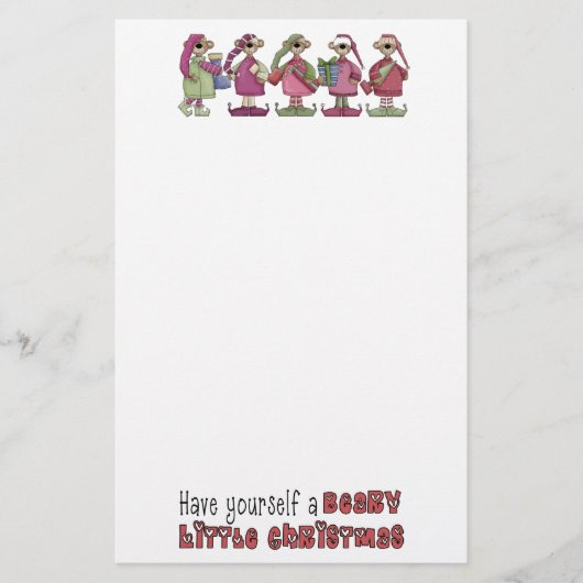 Papeterie Papier de Noël de la Béaire mignonne (Devant)