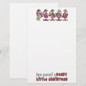 Papeterie Papier de Noël de la Béaire mignonne (Devant / Derrière)