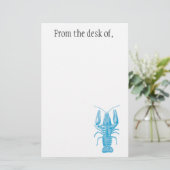 Papeterie Papier de note bleu de homard (Debout devant)