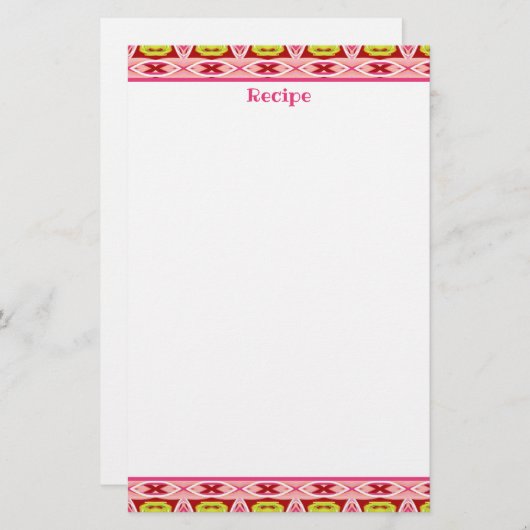 Papeterie Papier de note de recette stationnaire (Devant / Derrière)