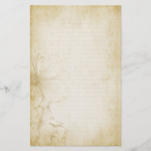 Papeterie Papier de note floral vintage de journal