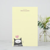 Papeterie Papier de note heureux de Personalizable de chat (Debout devant)