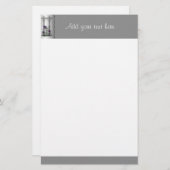 Papeterie Papier de porte de jardin pourpre Iris avec argent (Devant / Derrière)