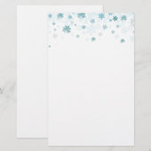 Papeterie Papier de vacances - Flammes de neige (Devant / Derrière)