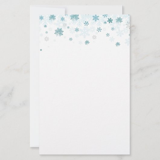 Papeterie Papier de vacances - Flammes de neige (Devant)