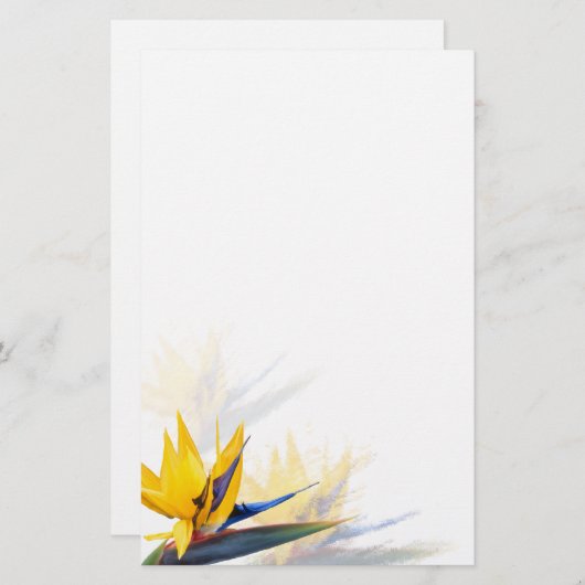 Papeterie Papier d'écriture blanc Bird of Paradise (Devant / Derrière)