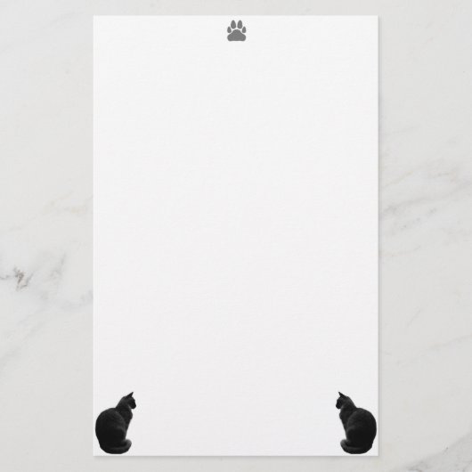 Papeterie Papier d'écriture de chats Silhouetté (Devant)