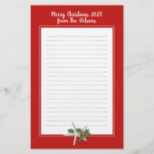 Papeterie Papier d'écriture de l'étoile de Noël (Devant)