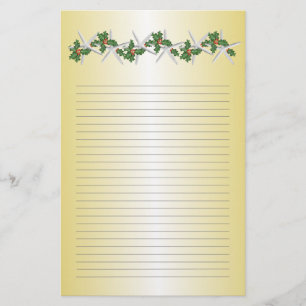 Papeterie Papier d'écriture Tropical Christmas Gold Linked