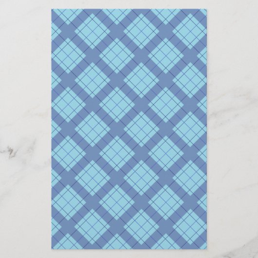 Papeterie Papier d'embarcation Plaid Bleu Variation (Devant)