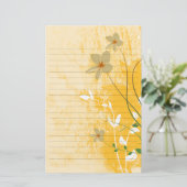 Papeterie papier doré floral moderne design doublé (Debout devant)
