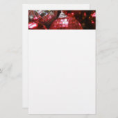 Papeterie Papier en-tête Baubles rouge blanc (Devant / Derrière)