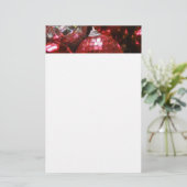 Papeterie Papier en-tête Baubles rouge blanc (Debout devant)