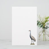 Papeterie Papier en-tête photo Sandhill Crane (Debout devant)