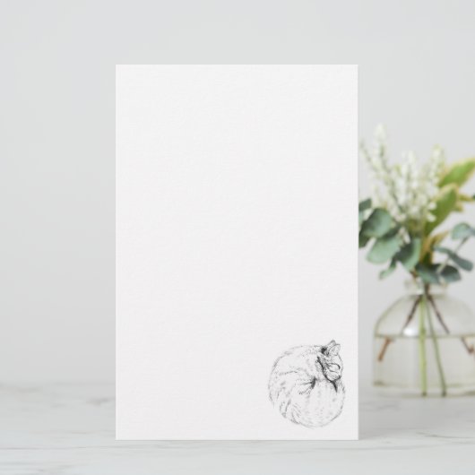 Papeterie Papier fixe pour Kitty dormant (Debout devant)