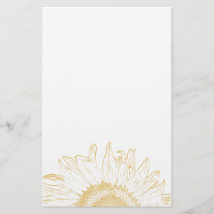 Papeterie Papier graphique en tournesol jaune
