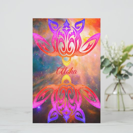 Papeterie Papier Hawaiian Honu Turtle (Debout devant)