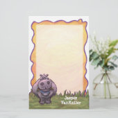 Papeterie Papier Hippopotamus (Debout devant)