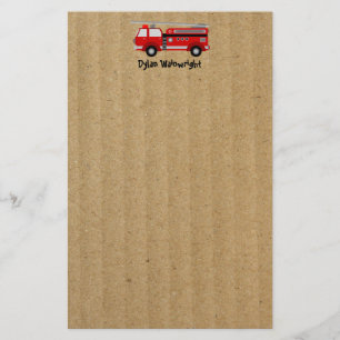 Papeterie Papier Kraft personnalisé pour camion-feu