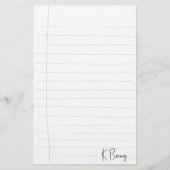 Papeterie Papier ligné dessiné à la main (Devant)
