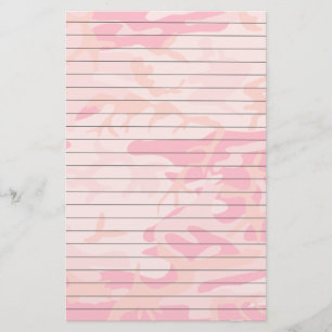 Papeterie Papier Linné Avec Camo Rose Girlie