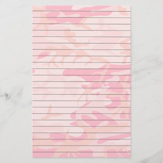 Papeterie Papier Linné Avec Camo Rose Girlie (Devant)